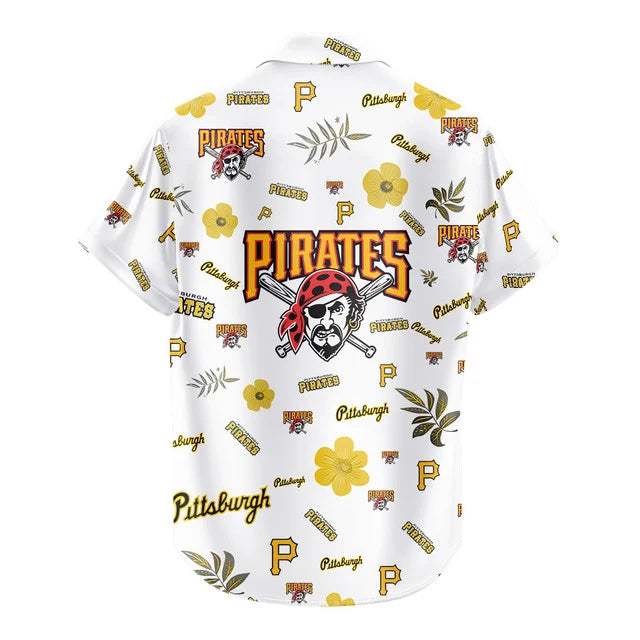 [FLASH SALE] NEW CUSTOMIZED MLB29 PHP PITTSBURGH PIRATES UNISEX HAWAIIAN SHIRT & SHORTS SET