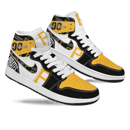 [FLASH SALE] NEW CUSTOMIZED MLB29 PB PIRATES AIR JORDAN SNEAKERS