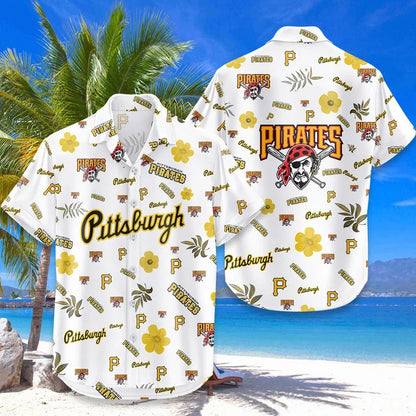 [FLASH SALE] NEW CUSTOMIZED MLB29 PHP PITTSBURGH PIRATES UNISEX HAWAIIAN SHIRT & SHORTS SET