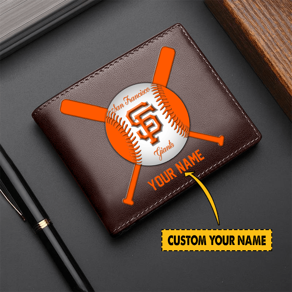 [FLASH SALE] NEW CUSTOMIZED MLB06 SF GIANTS LEATHER WALLET