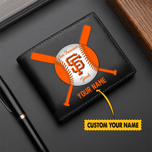 [FLASH SALE] NEW CUSTOMIZED MLB06 SF GIANTS LEATHER WALLET