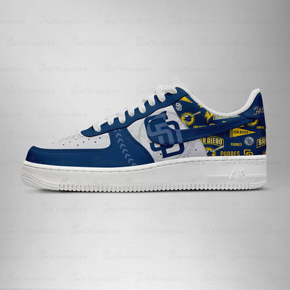 [FLASH SALE] NEW CUSTOMIZED MLB18 SD PADRES AF1 SHOES