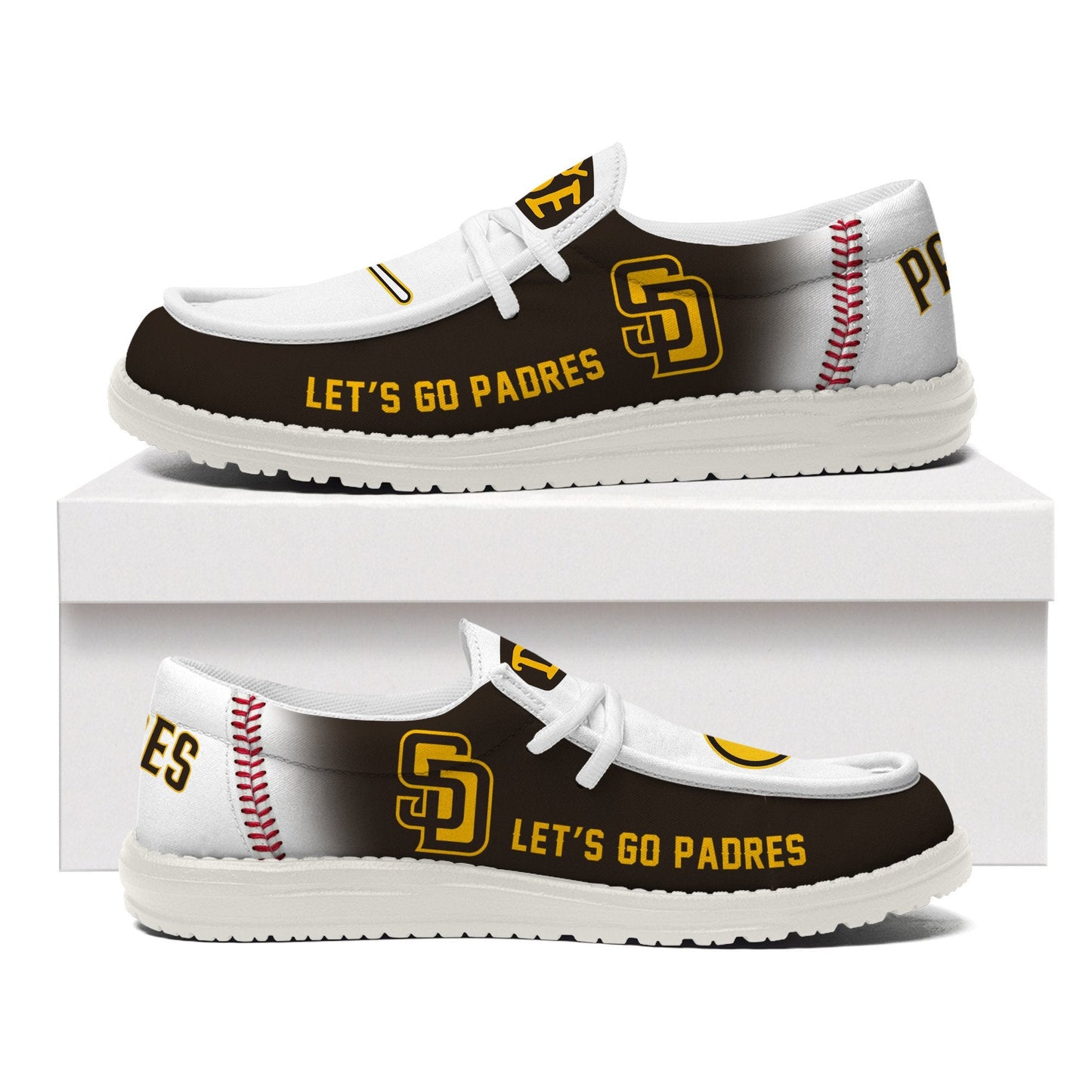 [FLASH SALE] NEW CUSTOMIZED MLB18 SD PADRES LOAFER SHOES