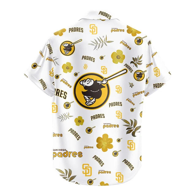 [FLASH SALE] NEW CUSTOMIZED MLB18 SDP SAN DIEGO PADRES UNISEX HAWAIIAN SHIRT & SHORTS SET