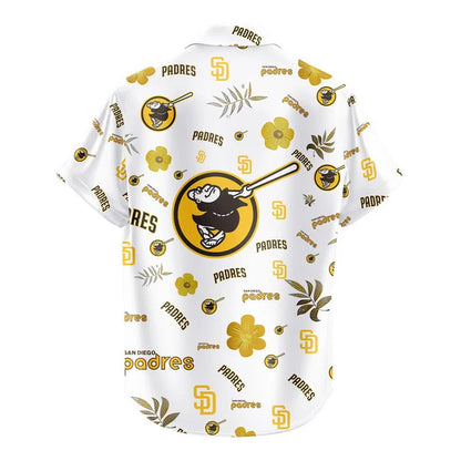 [FLASH SALE] NEW CUSTOMIZED MLB18 SDP SAN DIEGO PADRES UNISEX HAWAIIAN SHIRT & SHORTS SET
