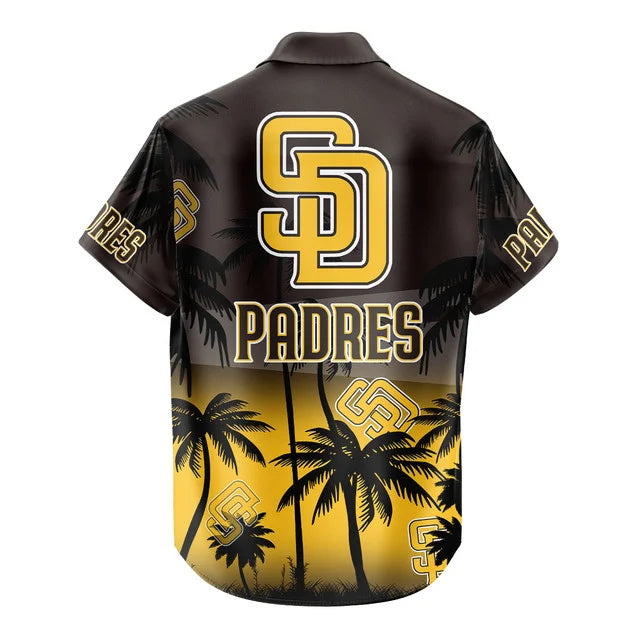 [FLASH SALE] NEW CUSTOMIZED MLB18 SDP SAN DIEGO PADRES UNISEX HAWAIIAN SHIRT & SHORTS SET