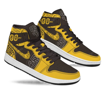 [FLASH SALE] NEW CUSTOMIZED MLB18 SD PADRES AIR JORDAN SNEAKERS