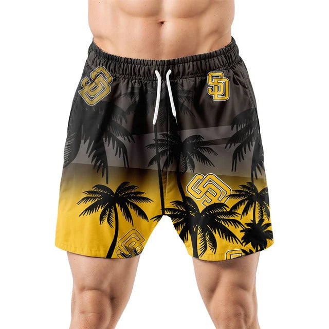 [FLASH SALE] NEW CUSTOMIZED MLB18 SDP SAN DIEGO PADRES UNISEX HAWAIIAN SHIRT & SHORTS SET