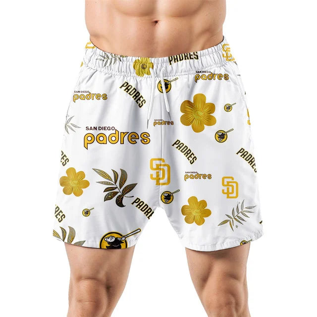 [FLASH SALE] NEW CUSTOMIZED MLB18 SDP SAN DIEGO PADRES UNISEX HAWAIIAN SHIRT & SHORTS SET