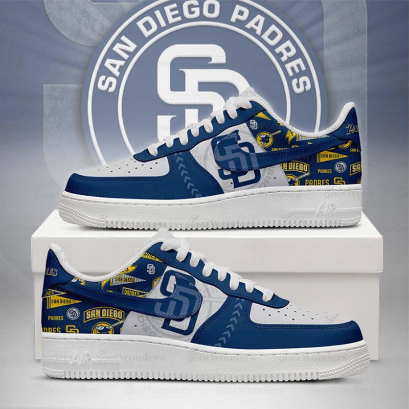 [FLASH SALE] NEW CUSTOMIZED MLB18 SD PADRES AF1 SHOES
