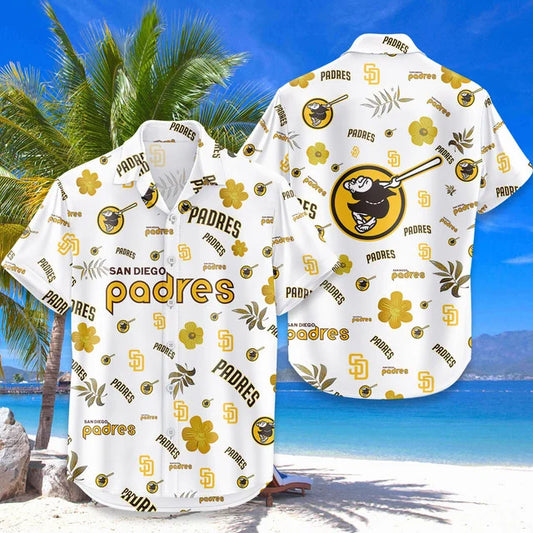 [FLASH SALE] NEW CUSTOMIZED MLB18 SDP SAN DIEGO PADRES UNISEX HAWAIIAN SHIRT & SHORTS SET