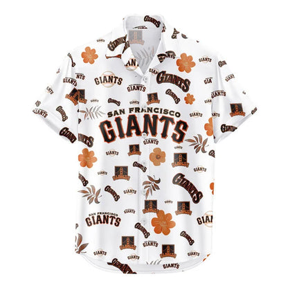 [FLASH SALE] NEW CUSTOMIZED MLB06 SFG SAN FRANCISCO GIANTS UNISEX HAWAIIAN SHIRT & SHORTS SET