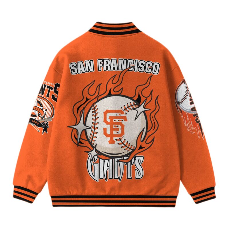 [FLASH SALE] NEW CUSTOMIZED MLB06 SF GIANTS SATIN VARSITY & BASEBALL JACKET