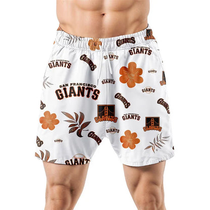 [FLASH SALE] NEW CUSTOMIZED MLB06 SFG SAN FRANCISCO GIANTS UNISEX HAWAIIAN SHIRT & SHORTS SET