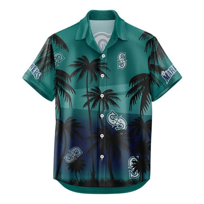 [FLASH SALE] NEW CUSTOMIZED MLB14 SMS SEATTLE MARINERS UNISEX HAWAIIAN SHIRT & SHORTS SET