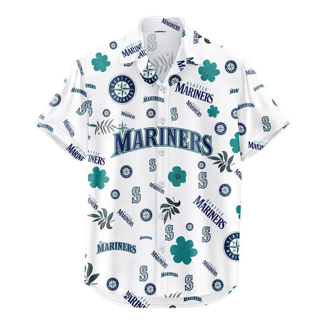 [FLASH SALE] NEW CUSTOMIZED MLB14 SMS SEATTLE MARINERS UNISEX HAWAIIAN SHIRT & SHORTS SET