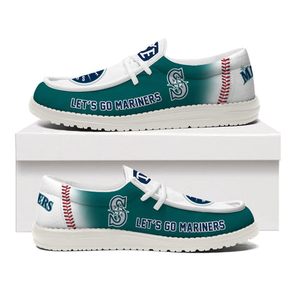 [FLASH SALE] NEW CUSTOMIZED MLB14 ST MARINERS LOAFER SHOES