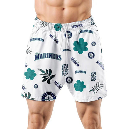 [FLASH SALE] NEW CUSTOMIZED MLB14 SMS SEATTLE MARINERS UNISEX HAWAIIAN SHIRT & SHORTS SET