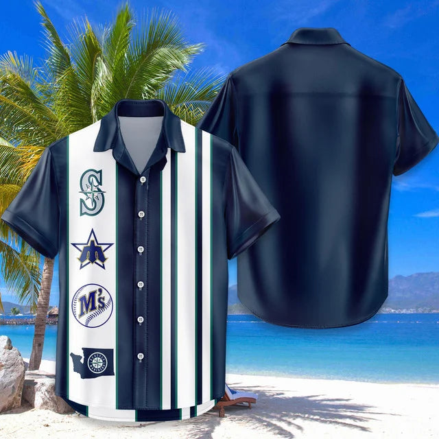 [FLASH SALE] NEW CUSTOMIZED MLB14 SMS SEATTLE MARINERS UNISEX HAWAIIAN SHIRT