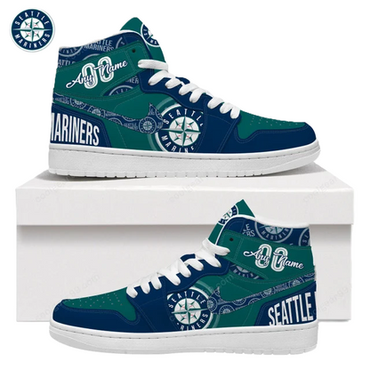 [FLASH SALE] NEW CUSTOMIZED MLB14 ST MARINERS AIR JORDAN SNEAKERS