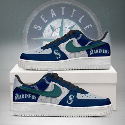 [FLASH SALE] NEW CUSTOMIZED MLB14 ST MARINERS AF1 SHOES