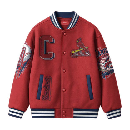 [FLASH SALE] NEW CUSTOMIZED MLB24 SL CARDINALS SATIN VARSITY & BASEBALL JACKET