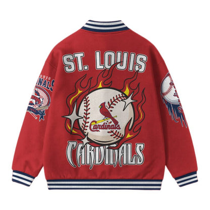 [FLASH SALE] NEW CUSTOMIZED MLB24 SL CARDINALS SATIN VARSITY & BASEBALL JACKET