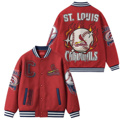 [FLASH SALE] NEW CUSTOMIZED MLB24 SL CARDINALS SATIN VARSITY & BASEBALL JACKET