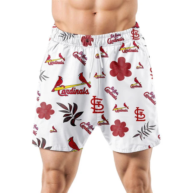 [FLASH SALE] NEW CUSTOMIZED MLB24 SLC ST. LOUIS CARDINALS UNISEX HAWAIIAN SHIRT & SHORTS SET