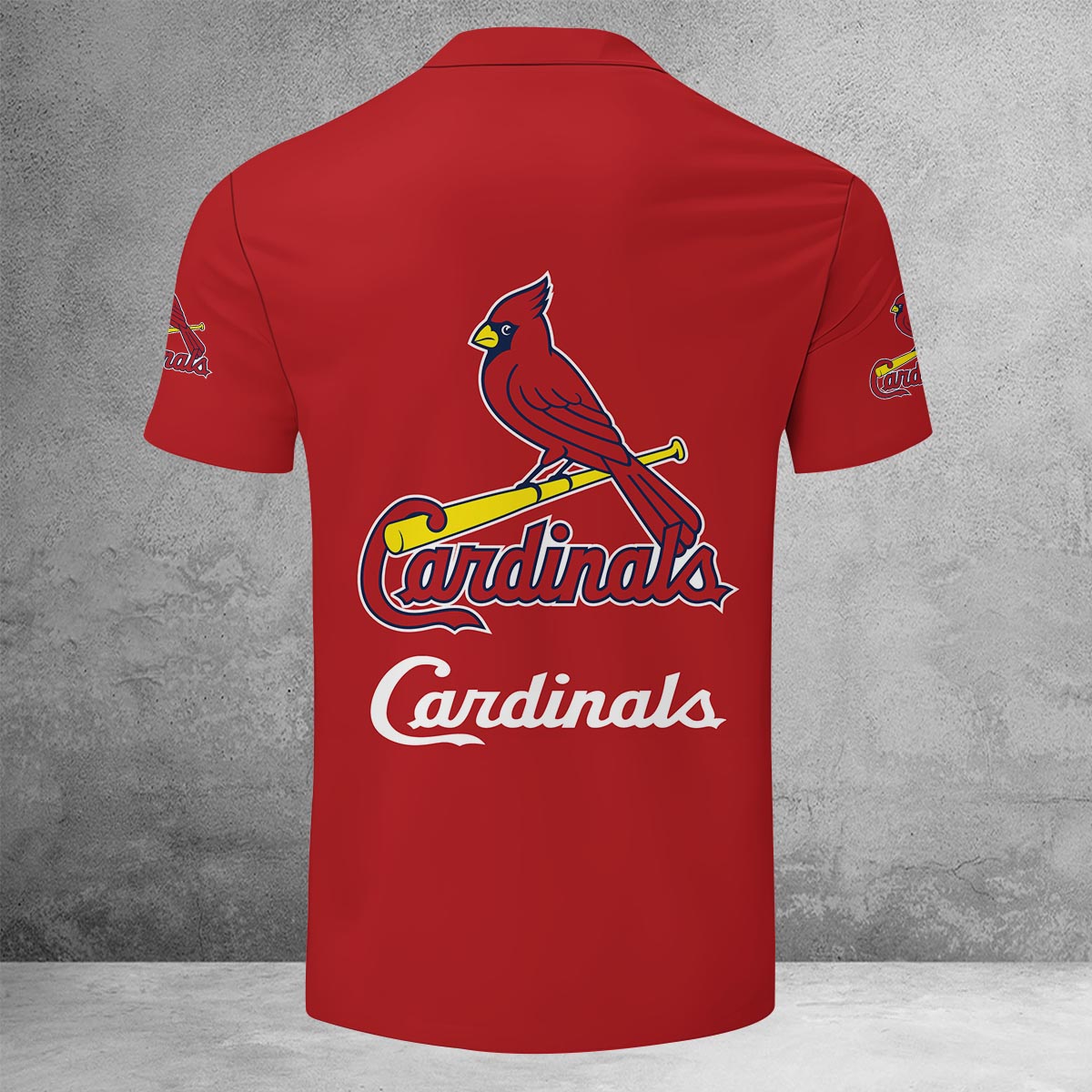 [FLASH SALE] NEW CUSTOMIZED MLB24 SLC ST. LOUIS CARDINALS ZIP POLO SHIRT