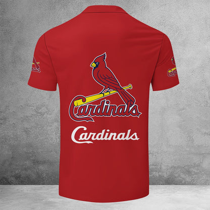 [FLASH SALE] NEW CUSTOMIZED MLB24 SLC ST. LOUIS CARDINALS ZIP POLO SHIRT