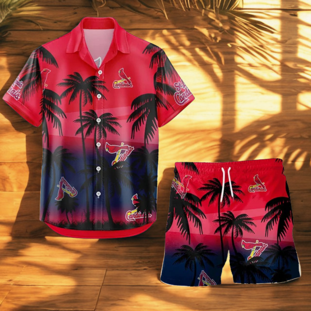 [FLASH SALE] NEW CUSTOMIZED MLB24 SLC ST. LOUIS CARDINALS UNISEX HAWAIIAN SHIRT & SHORTS SET