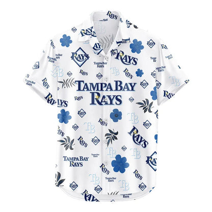 [FLASH SALE] NEW CUSTOMIZED MLB21 TBR TAMPA BAY RAYS UNISEX HAWAIIAN SHIRT & SHORTS SET