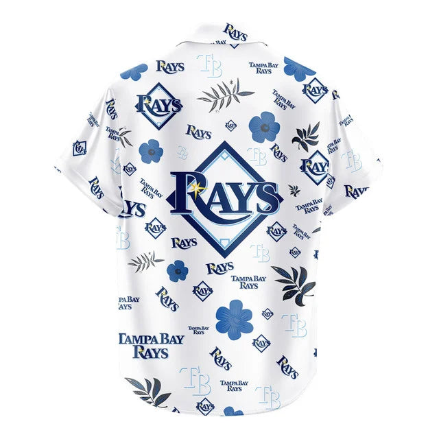 [FLASH SALE] NEW CUSTOMIZED MLB21 TBR TAMPA BAY RAYS UNISEX HAWAIIAN SHIRT & SHORTS SET
