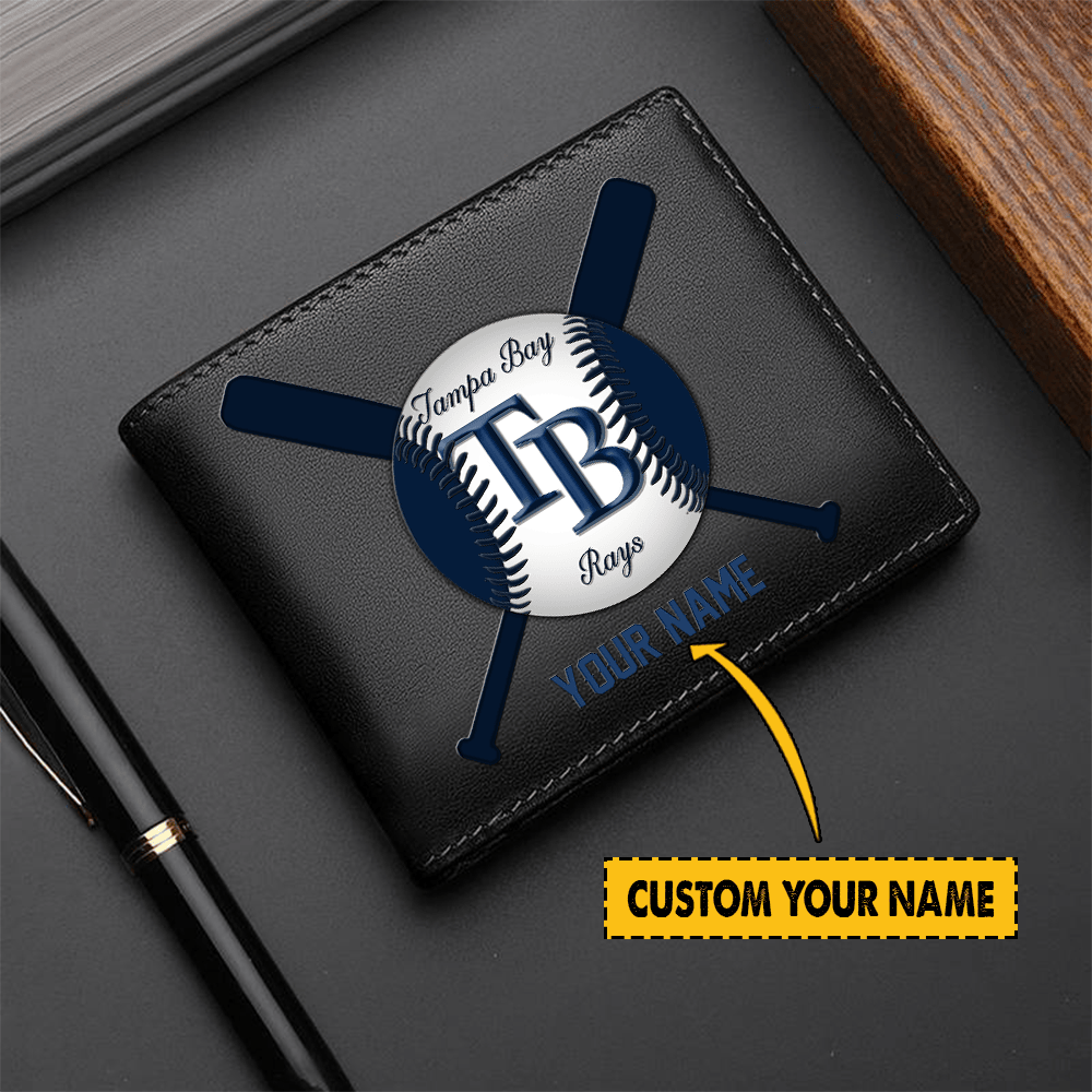 [FLASH SALE] NEW CUSTOMIZED MLB21 TB RAYS LEATHER WALLET
