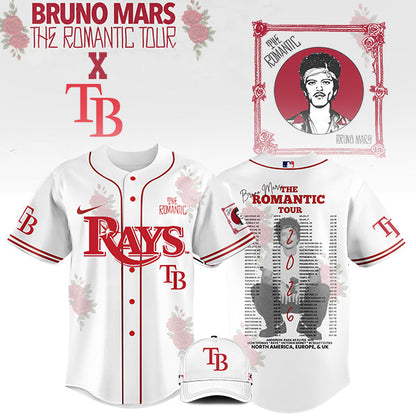 [FLASH SALE] NEW CUSTOMIZED MLB21 TB RAYS x BRUNO MARS BASEBALL JERSEY & CAP