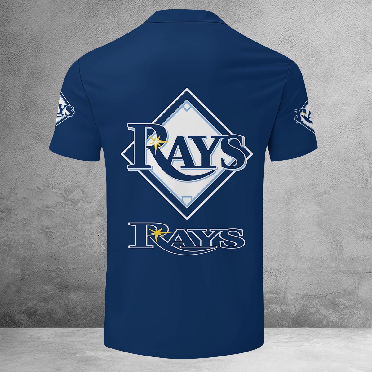 [FLASH SALE] NEW CUSTOMIZED MLB21 TBR TAMPA BAY RAYS ZIP POLO SHIRT