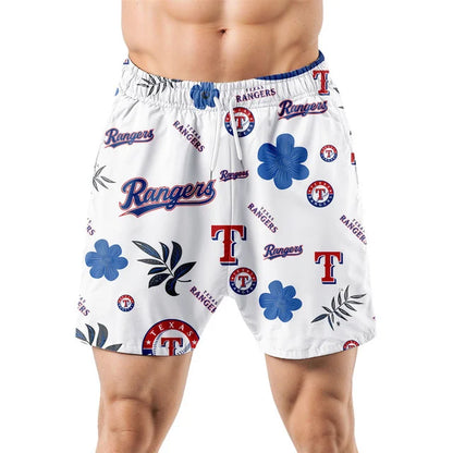 [FLASH SALE] NEW CUSTOMIZED MLB08 TRS TEXAS RANGERS UNISEX HAWAIIAN SHIRT & SHORTS SET