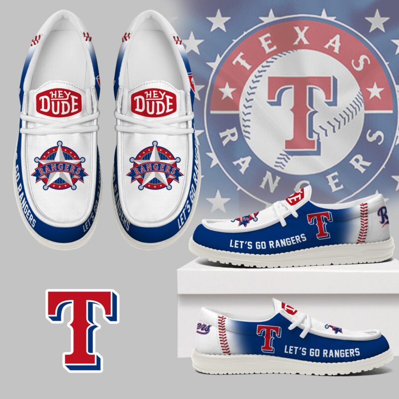 [FLASH SALE] NEW CUSTOMIZED MLB08 TX RANGERS LOAFER SHOES