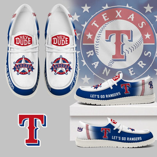[FLASH SALE] NEW CUSTOMIZED MLB08 TX RANGERS LOAFER SHOES