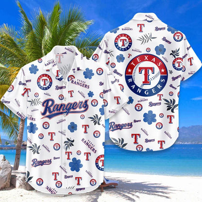 [FLASH SALE] NEW CUSTOMIZED MLB08 TRS TEXAS RANGERS UNISEX HAWAIIAN SHIRT & SHORTS SET