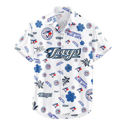 [FLASH SALE] NEW CUSTOMIZED MLB12 TBJ TORONTO BLUE JAYS UNISEX HAWAIIAN SHIRT & SHORTS SET