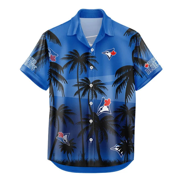 [FLASH SALE] NEW CUSTOMIZED MLB12 TBJ TORONTO BLUE JAYS UNISEX HAWAIIAN SHIRT & SHORTS SET