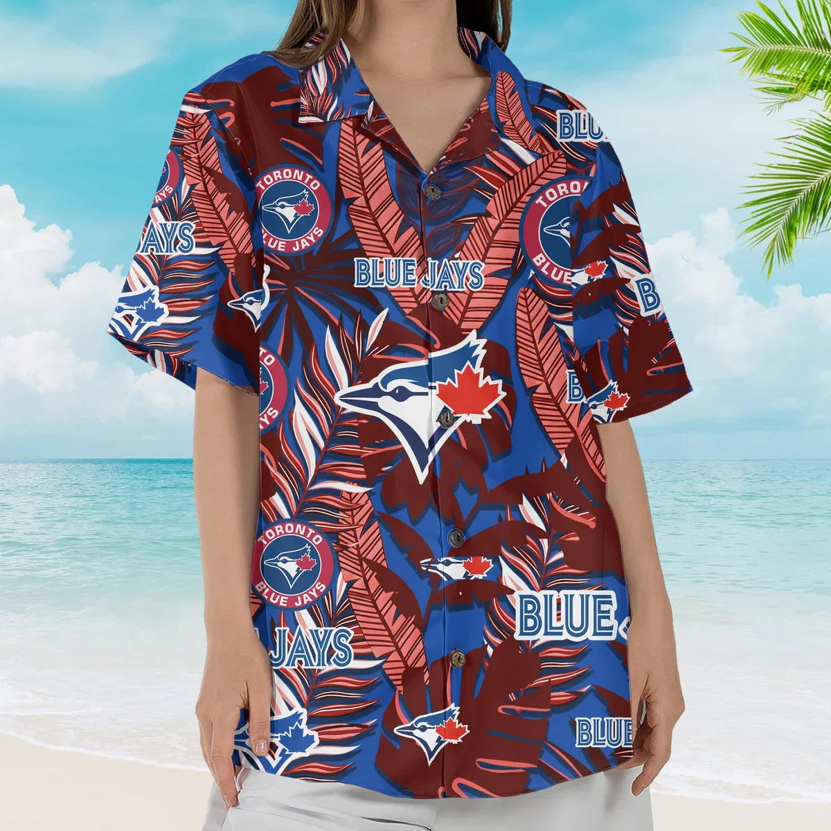 [FLASH SALE] NEW CUSTOMIZED MLB12 TBJ TORONTO BLUE JAYS UNISEX HAWAIIAN SHIRT