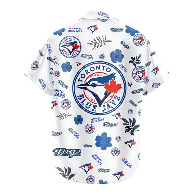 [FLASH SALE] NEW CUSTOMIZED MLB12 TBJ TORONTO BLUE JAYS UNISEX HAWAIIAN SHIRT & SHORTS SET