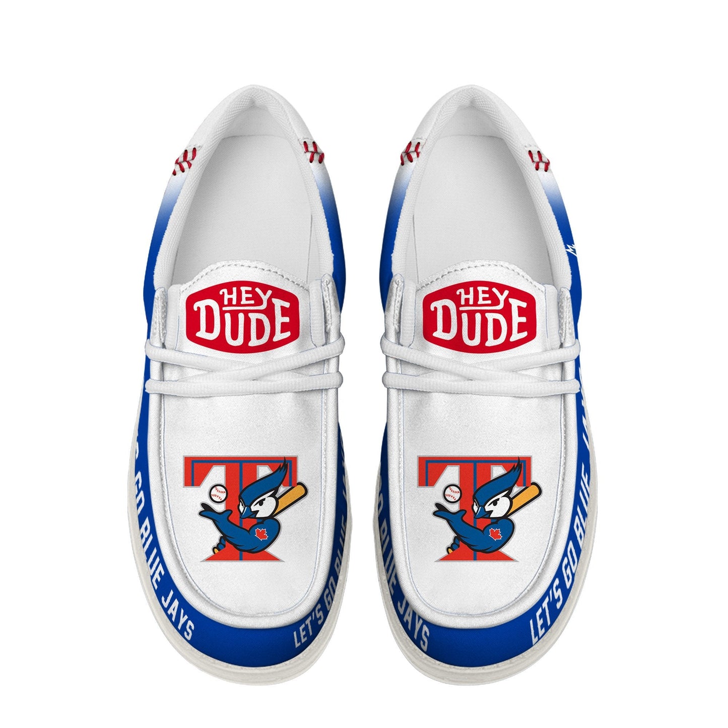 [FLASH SALE] NEW CUSTOMIZED MLB12 TR BLUE JAYS LOAFER SHOES