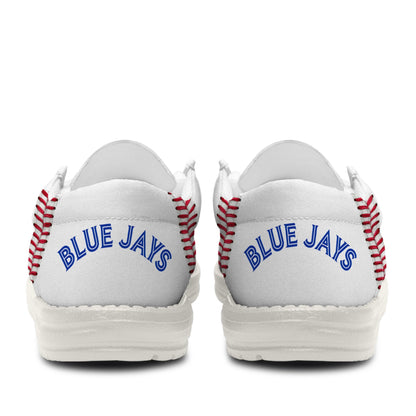 [FLASH SALE] NEW CUSTOMIZED MLB12 TR BLUE JAYS LOAFER SHOES