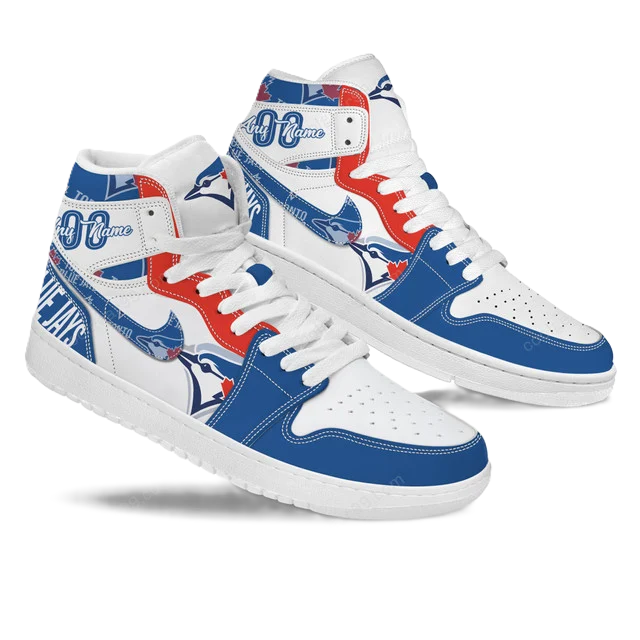 [FLASH SALE] NEW CUSTOMIZED MLB12 TR BLUE JAYS AIR JORDAN SNEAKERS