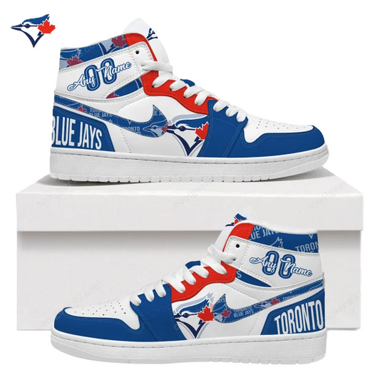 [FLASH SALE] NEW CUSTOMIZED MLB12 TR BLUE JAYS AIR JORDAN SNEAKERS