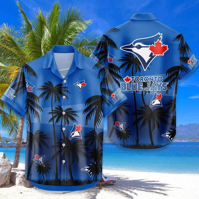 [FLASH SALE] NEW CUSTOMIZED MLB12 TBJ TORONTO BLUE JAYS UNISEX HAWAIIAN SHIRT & SHORTS SET